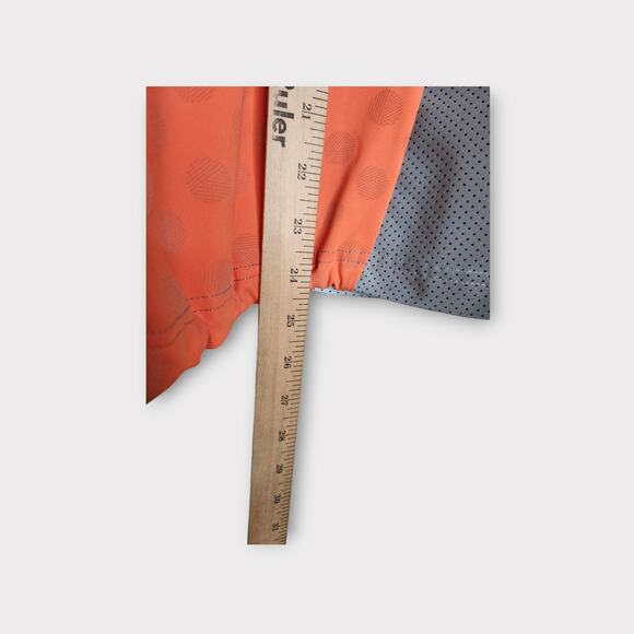 Oiselle Womens Reflective Colorblock Running Tank Gray Coral Pockets 1X 2X - Picture 7 of 8